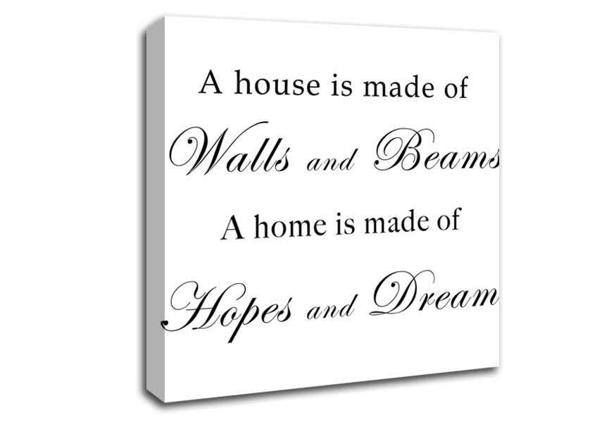 Home Quote Walls n Beams Hopes n Dreams White Canvas Wall Art