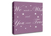 Nursery Quote We Made A Wish And You Came True Dusty Pink Canvas Wall Art