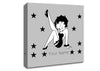 Girls Room Quote Betty Boop Your Name Stars Grey Canvas Wall Art