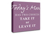 Kitchen Quote Todays Menu Has Two Choices Dusty Pink Canvas Wall Art