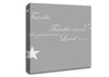 Nursery Quote Twinkle Twinkle Little Star 1 Grey White Canvas Wall Art