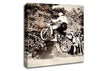 Retro Motorcross Jump Canvas Wall Art