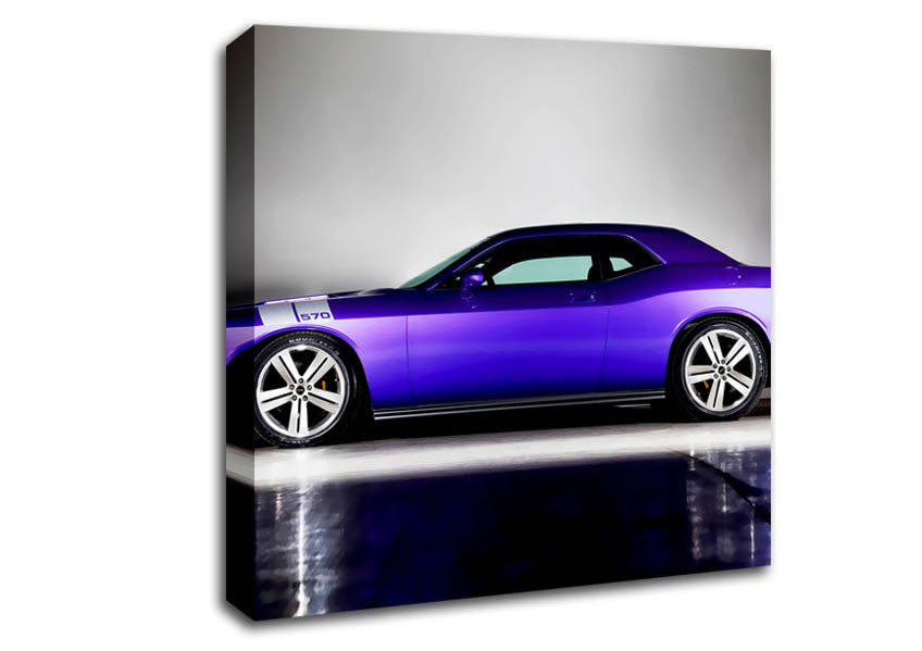 Purple Mustang Canvas Wall Art