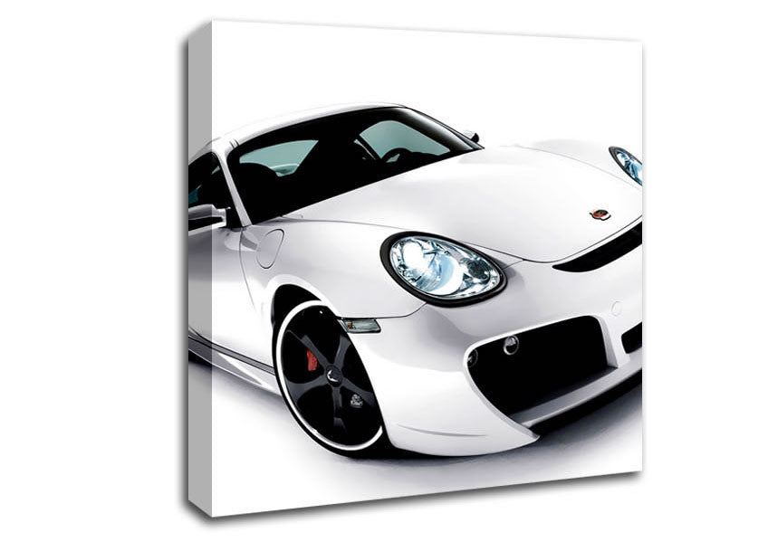 Porsche 911 White Canvas Wall Art