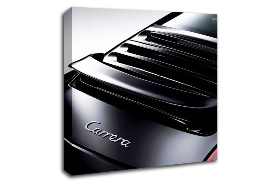Porsche 911 Rear Black Canvas Wall Art