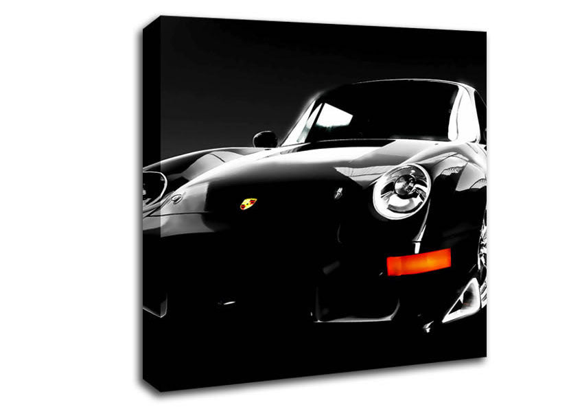 Porsche 911 Black Canvas Wall Art