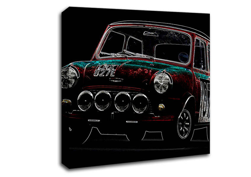 Mini Cooper Front Canvas Wall Art