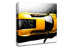 Lamborghini From Above Yellow Canvas Wall Art