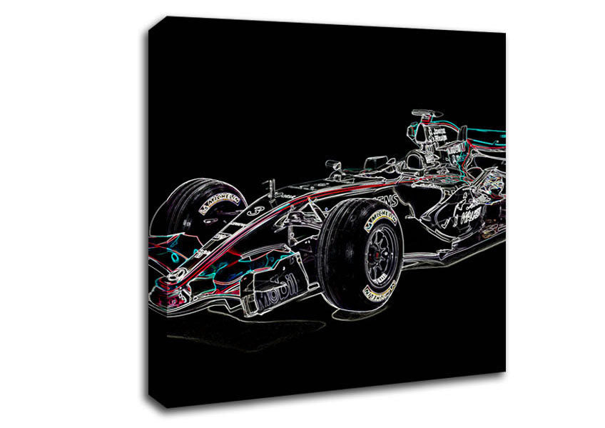 Formula One Side Profile 2 Canvas Wall Art