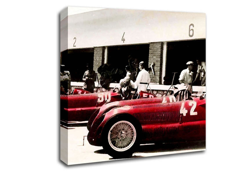 Formula One Classic Pit Stops Canvas Wall Art