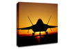 Airoplane At Sunset Canvas Wall Art