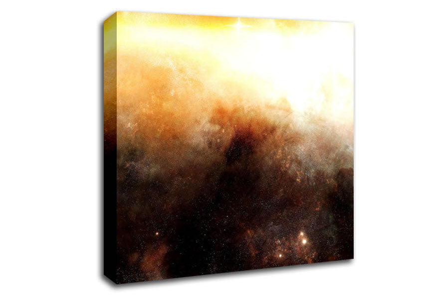 Golden Nebula Canvas Wall Art