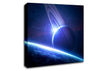 Planets Universe Blue Canvas Wall Art