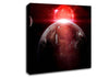 Earth Red Sunrise From Space Canvas Wall Art