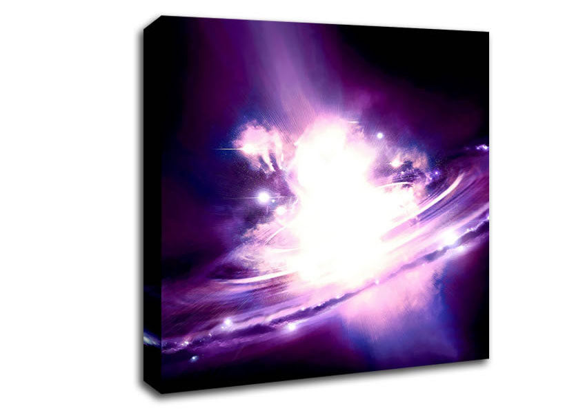Pink Exploding Star Canvas Wall Art