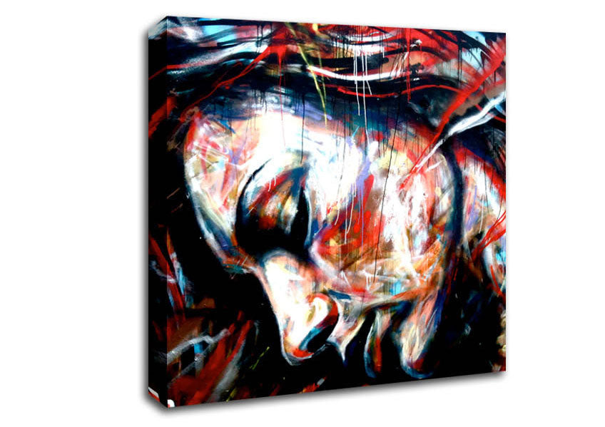 Red Woman Canvas Wall Art