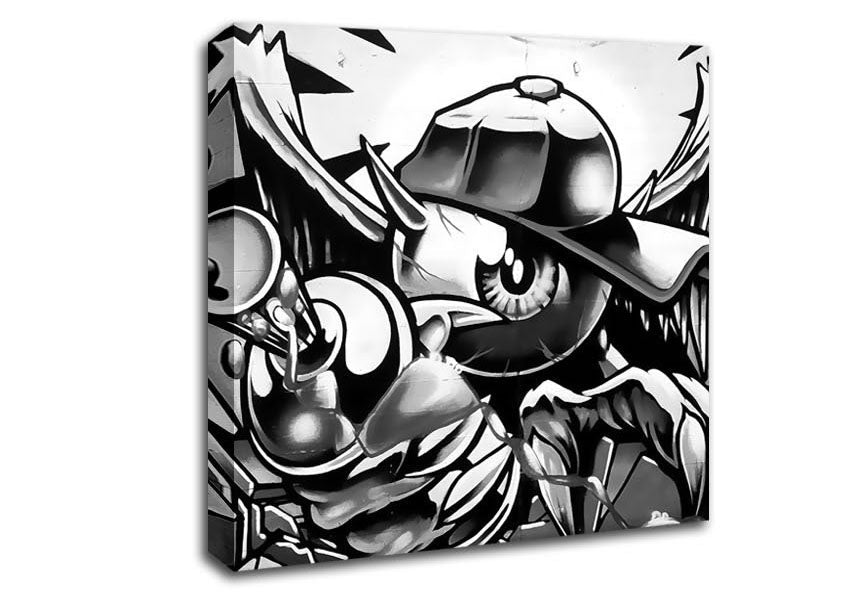 Spray Can Kid Canvas Wall Art