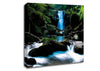 Enchanted Blue Waterfall Forest Flows Canvas Wall Art