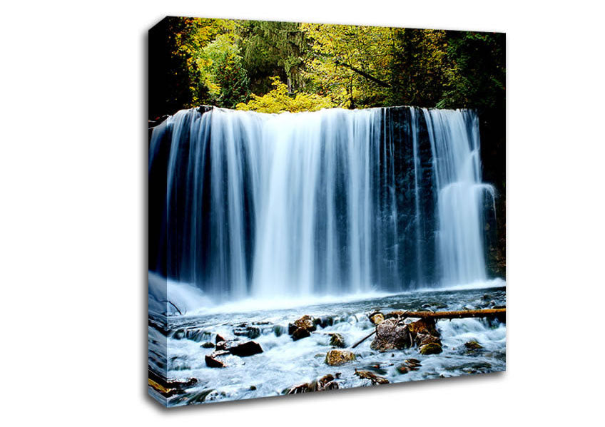 Waterfall Treetops Canvas Wall Art