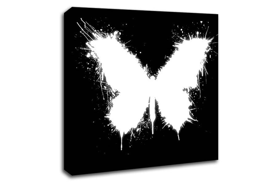 Black And White Butterfly Canvas Wall Art