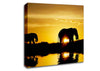 Elephants Watering Hole Canvas Wall Art