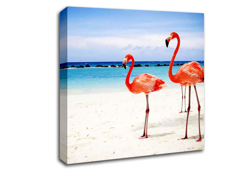 Flamingo Paradise Canvas Wall Art