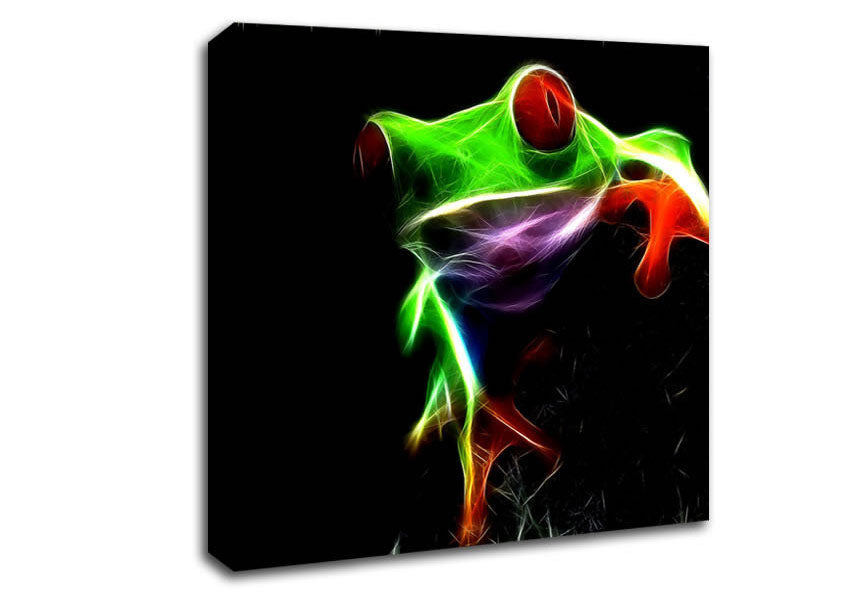 Frog Blaze Canvas Wall Art