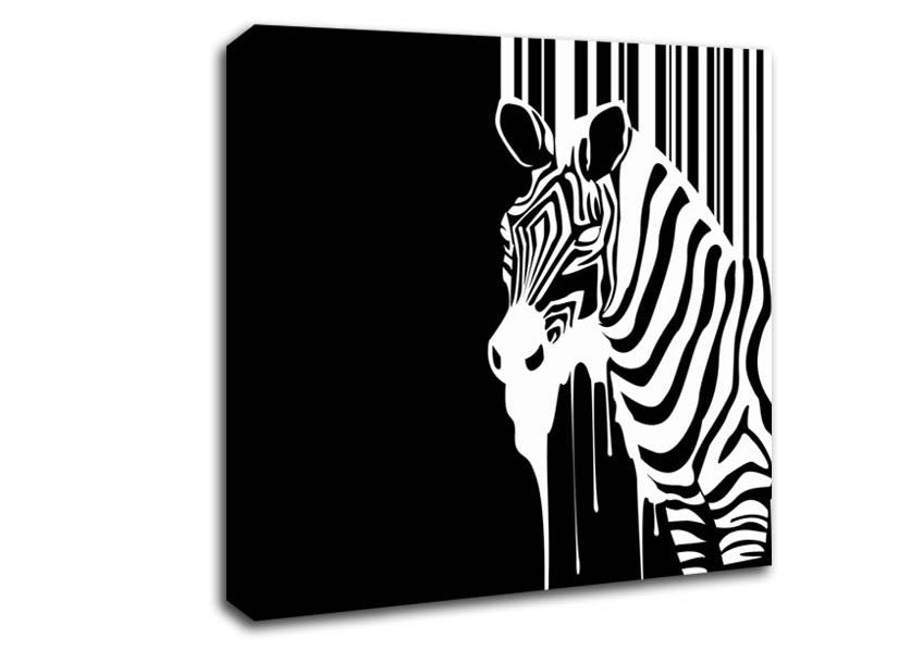 Melting Zebra Canvas Wall Art
