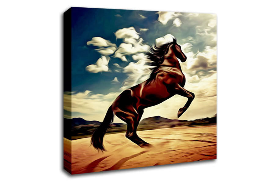 Rising Horse Canvas Wall Art