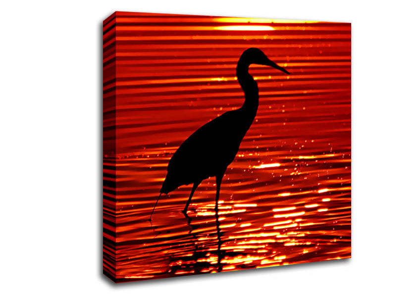 River Bird Canvas Wall Art