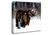 Tiger In The Snow Canvas Wall Art