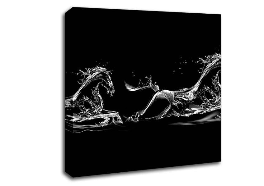 Water Horses Canvas Wall Art