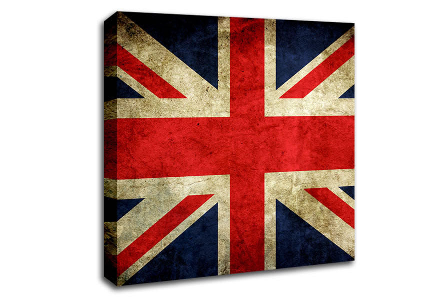 British Grunge Flag Canvas Wall Art
