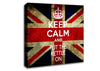 English Flag Keep Calm Canvas Wall Art