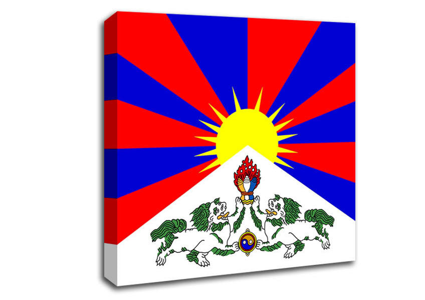 Tibetan Flag Canvas Wall Art