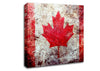 Canada Flag Grunge Canvas Wall Art