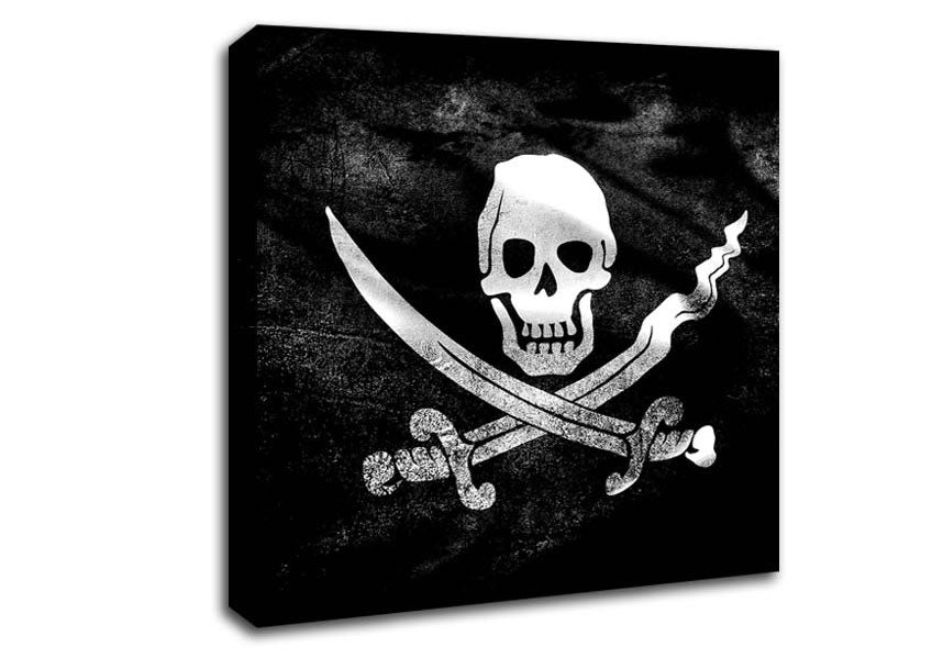 Skull And Crossbone Canvas Wall Art