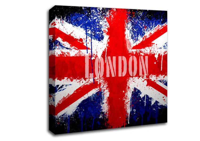 London Uk Flag Canvas Wall Art