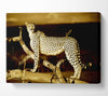 Leopard Perch Sepia Canvas Wall Art
