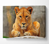 Lioness Watch Canvas Wall Art