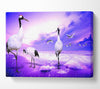 Red Crowned Cranes Japan Canvas Wall Art