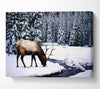 Stag In Winter Canvas Wall Art