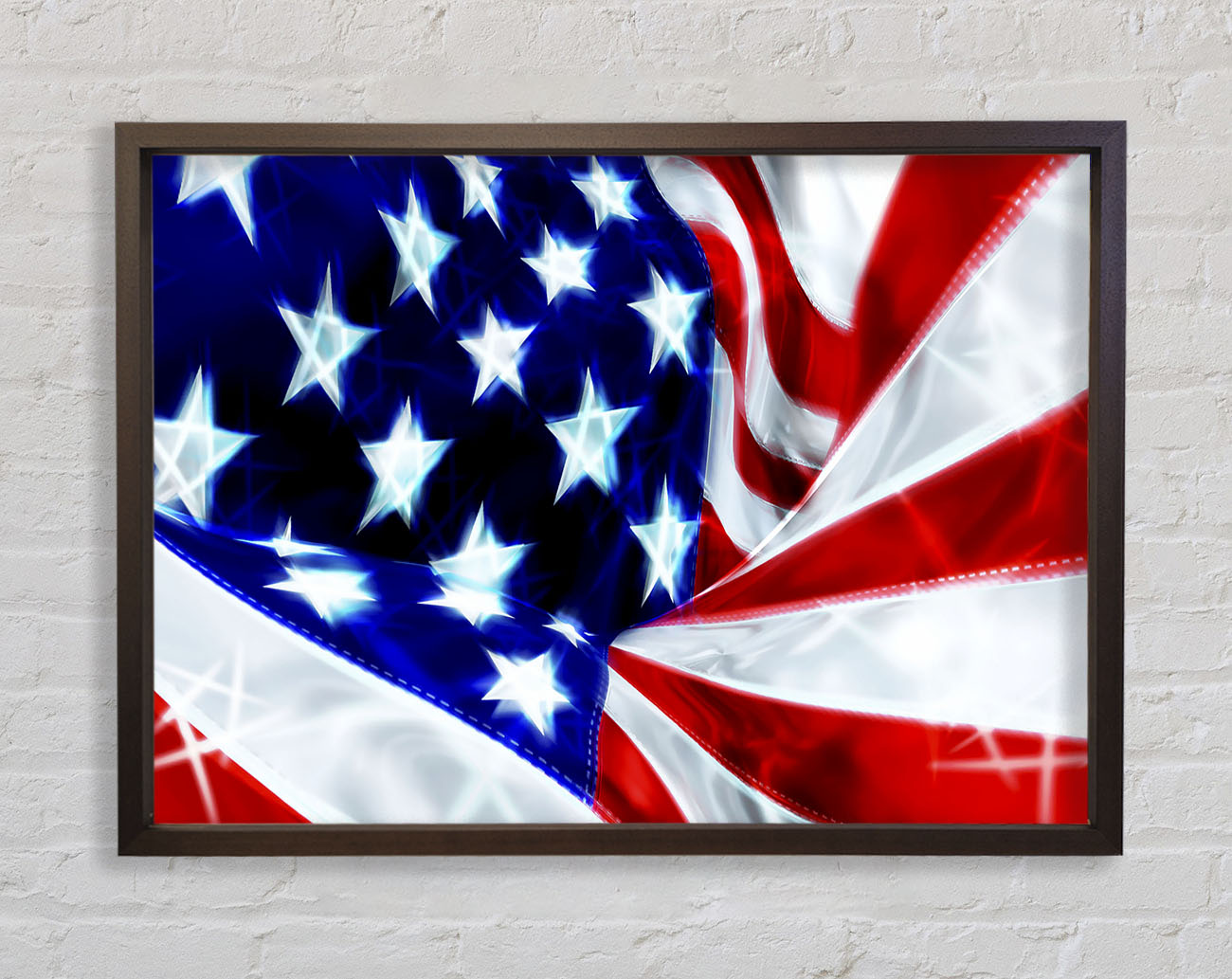 American Stars And Stripes Framed Wall Art