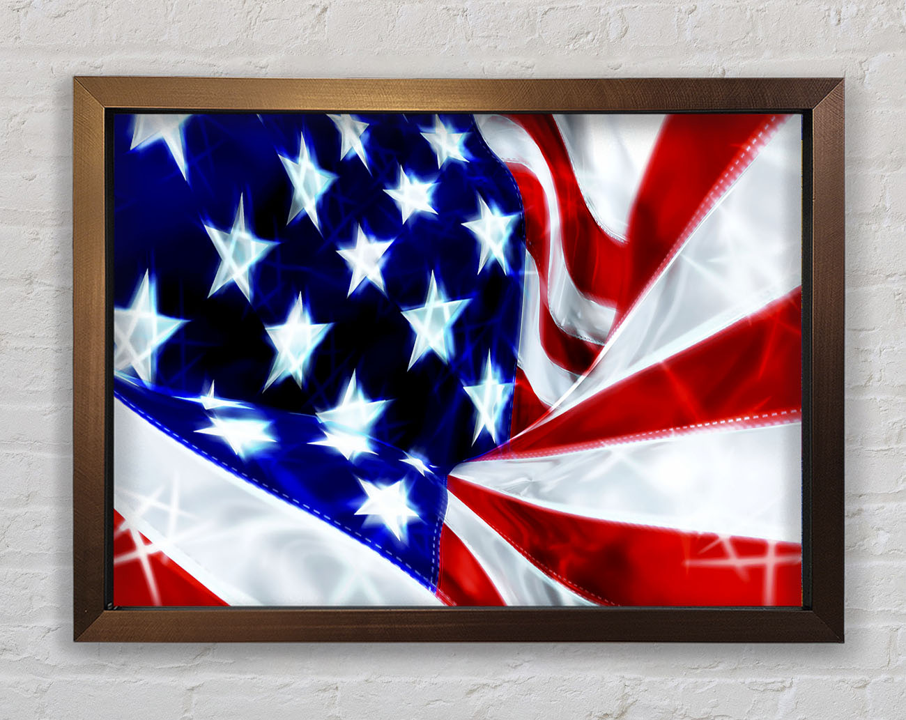 American Stars And Stripes Framed Wall Art