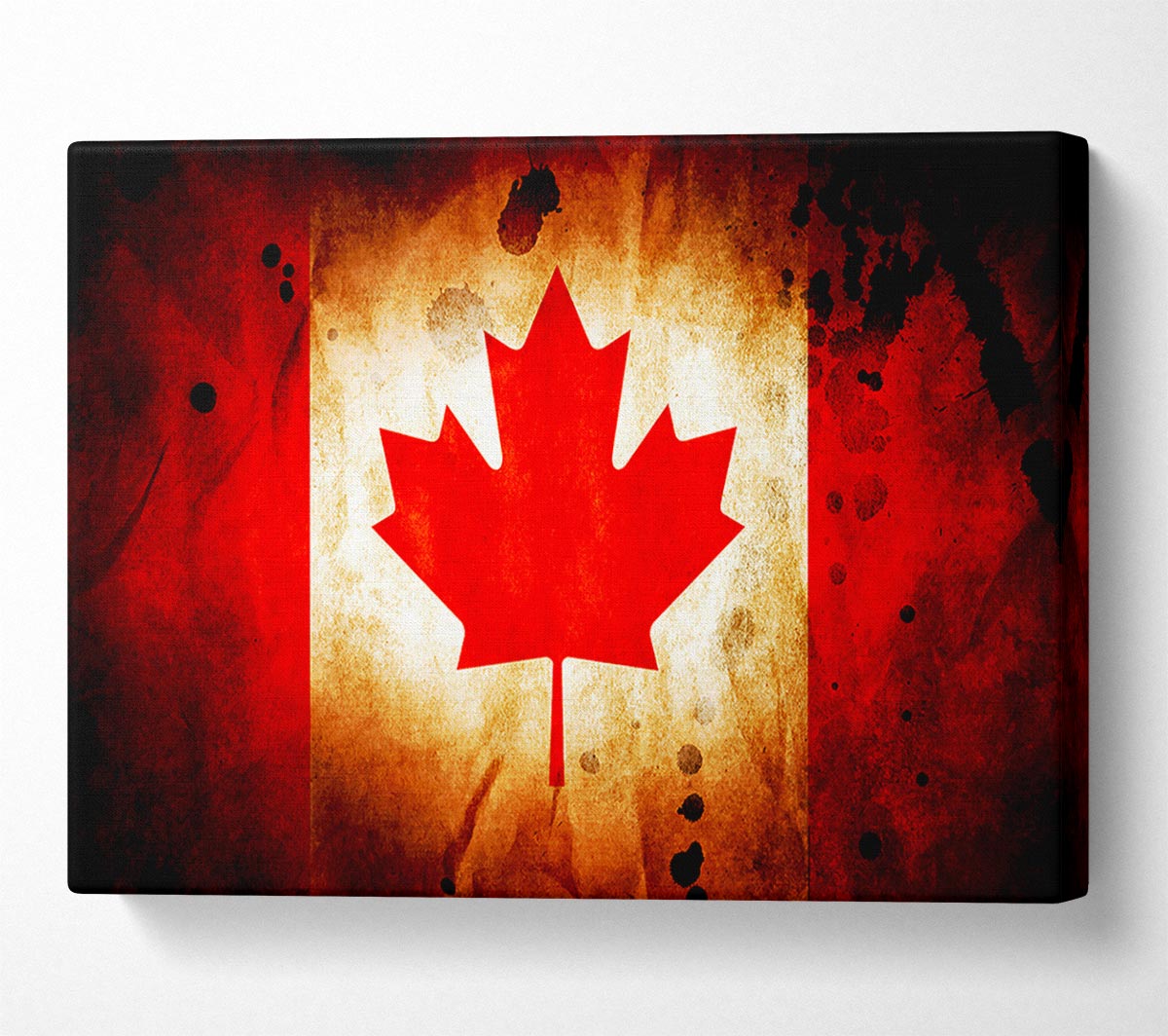 Canadian Flag Grunge Canvas Wall Art