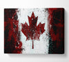 Canadian Grunge Flag Canvas Wall Art