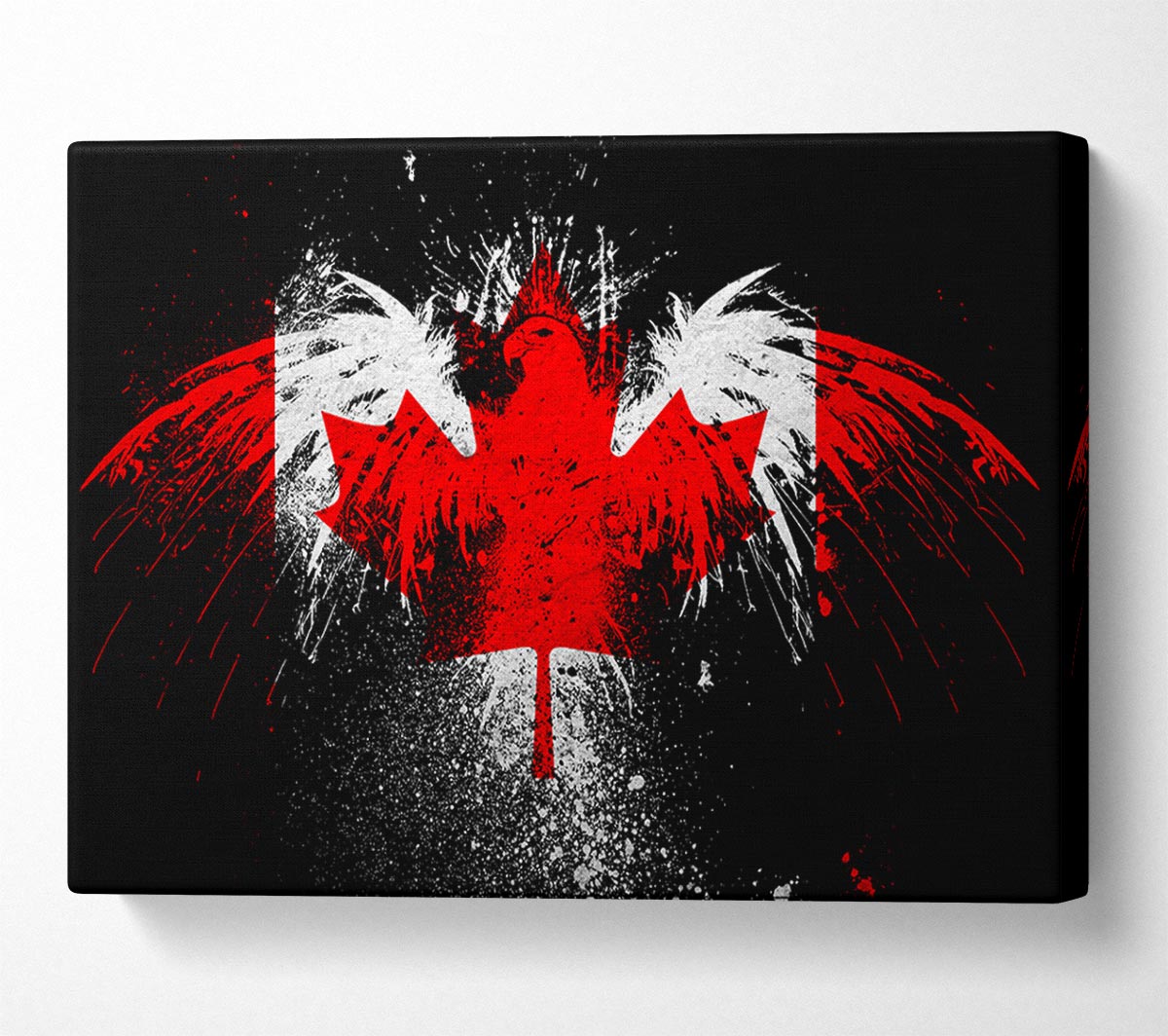 Canadian Eagle Flag Canvas Wall Art