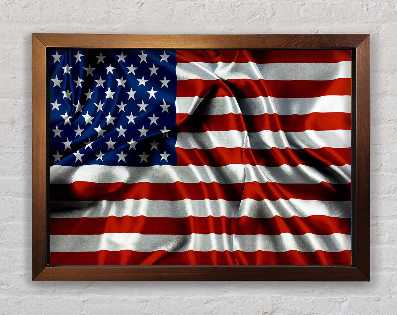 American Usa Flag Framed Wall Art