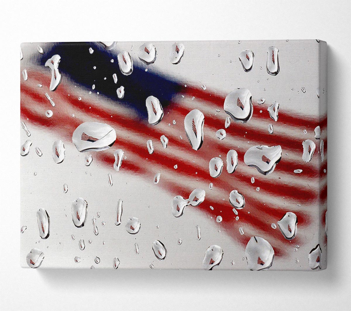 American Flag Droplet Canvas Wall Art