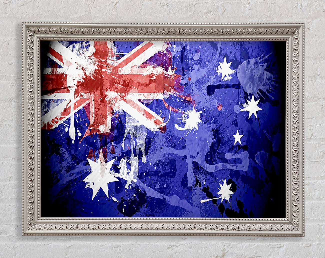 Australian Grunge National Flag Framed Wall Art
